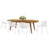 Sapphtopaz Patio Dining Set Contemporary Outdoor Dining Set with Rattan Chairs for Lawn, Balcony, Garden, Yard - 3 of 4