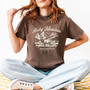Simply Sage Market Rocky Mountain National Park Colorado USA Elk Garment Dyed Tee - 1 of 4