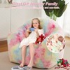 Colorful Bean Bag Chair for Kids Adults, Living Room Furniture Tie-Dye Beanbag Couch Sofa, Soft Fluffy Faux Fur Bean Bag Lazy Sofa for Gaming Reading - 4 of 4