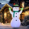 NAYSAYE Party Decoration and Accessories Inflatable Snowman with Hat and Scarf for Outdoor Holiday Use, White, 45.3"*121.3"*5.1" - 2 of 4