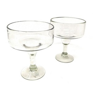 Dos Sueños Mexican Hand Blown Margarita Glasses - Natural - 16oz - Set of 2 - 1 of 4