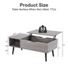 FONTOI 39" Lift Top Rectangle Coffee Table with Hidden Compartment, Side Table for Living Room Bedroom Office, Grey, 19.7"*17"*39.6" - 3 of 4
