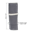 Unique Bargains Handmade Canvas Roll-Up Pencil Case Gray - 2 of 4