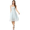 Allegra K Women's Floral Twist Front Knee Length Summer Adjustable Strap Sundresses - 3 of 4