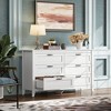 6-Drawer Dresser, Large Storage Cabinet for Bedroom, Living Room, Entryway, Retro Wood Chest of Drawers with Metal Handles & Anti-Tip Design, 54-Inch - 2 of 4