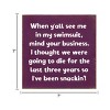 Slickblue Humorous Summer Quote Sign – Swimsuit Body Joke – 7x7 Rustic Wall or Shelf Décor, Color Options - 3 of 3