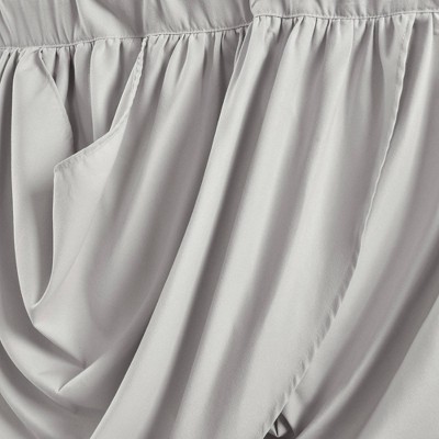 Light Gray Polyester Rod Pocket Window Valance