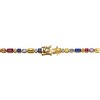 Guili Elegant 14k gold plated tennis bracelet featuring multi-color varied-shape stones for a chic and modern touch - 2 of 3