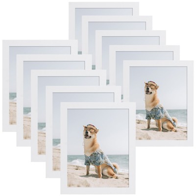 Golden State Art 8x10 MDF Picture Frame 0.71 Inch Thickness for 5x7 Picture - Pack of 10