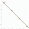 Black Bow Jewelry 14k Yellow Gold Diamond Cut Anklet with Caged Beads, 10 Inch - 2 of 4