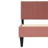 NicBex Twin Size Velvet Upholstered Platform Bed with Wooden Slatted Frame,Modern Small Bed Frame for Bedroom,Kids Room - 2 of 4