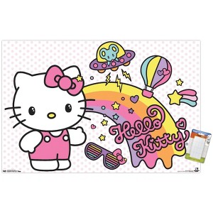 Trends International Hello Kitty - Retro Rainbow Unframed Wall Poster Prints - 1 of 4