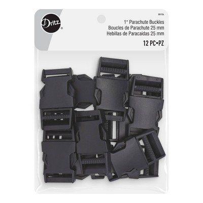 Dritz 12ct Buckles Parachute Black