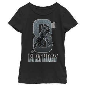 Girl's Marvel Black Panther Action Pose 8th Birthday T-Shirt - 1 of 3