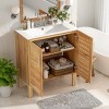 Antique Bathroom Vanity With Ceramic Sink,Mid-Century Bathroom Storage Cabinet With 2 Soft-Closing Doors And Large Storage Space -Maison Boucle - 2 of 4