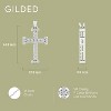 GILDED 1/10 CTTW Lab Grown Diamond Cross Pendant in Sterling Silver, 18 Inch Chain - 4 of 4