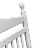 Aghana Digitals White Hardwood Adult Rocking Chair - Wide Seat, Armrest & Slatted Back for - 3 of 4