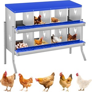 Coucheta Chicken Nesting Boxes - Available in Multiple Styles (Bracket Leg/Two-Tier/Wall Mount) & Compartments (6/8/10) for Easy Egg Collection. - 1 of 4