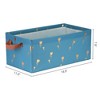 Unique Bargains Floral Print Fabric Storage Bin with Handles for Organizing Clothes Books 1 Pc - 4 of 4