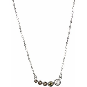 Pavilion Gift Company - Topaz Ombre - 13" - 16.5" Rhodium Plated Crystal  Necklace - Necklaces - 1 of 4