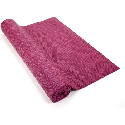 Wai Lana Yogi Mat by (Color: Lily Pond Purple) - 1/8 inch Thick, Non-slip, Stylish, Latex-Free, Lightweight, Optimum Comfort