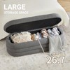 Gericco 49.2" Storage Ottoman Bench Upholstered Fabric Storage Bench for Bedroom End of Bed Aesthetic Large Oval Storage Ottoman - 3 of 4