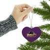 Prairie View A&M Primary Logo Heart Love Wood Christmas Tree Holiday Ornament - 3 of 3