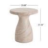Christopher Knight Home Genesis Outdoor Hourglass Shape Travertine Lightweight Concrete Side Table - 3 of 4