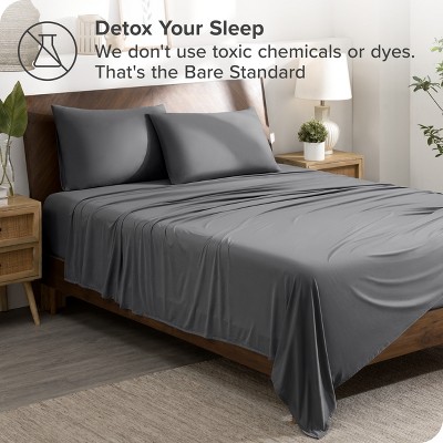 Twin XL Gray Premium Microfiber Stretch Knit Sheet Set