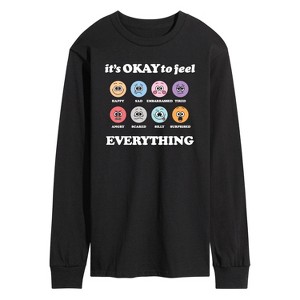 Men's - Instant Message - Its Okay To Feel Everything Long Sleeve Graphic T-Shirt - 1 of 4
