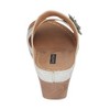 GC Shoes Cie Double Band Perforated Flower Comfort Slide Wedge Sandals - 3 of 4