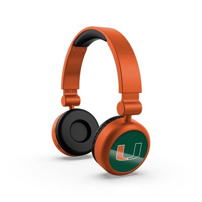 NCAA Miami Hurricanes Bluetooth Wireless Over-Ear Headphones