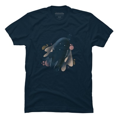 Men's Design By Humans Little floating ghost By Nebenzu T-Shirt