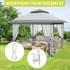 Pop Up Gazebo, Outdoor Canopy Tent with Mosquito Netting, Pop Up Canopy Tent with Curtains/Adjustable Height/Wheeled Carrying Bag - 4 of 4