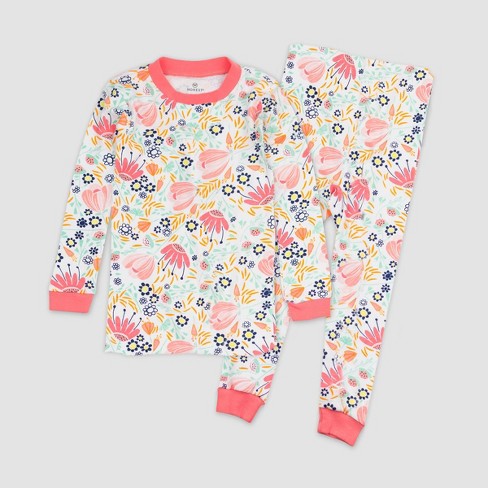 Honest Baby Toddler Girls' 2pc Flower Power Organic Cotton Pajama Set - image 1 of 4