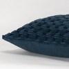 HomeRoots 20" Teal Cotton Throw Pillow With Texture - 4 of 4