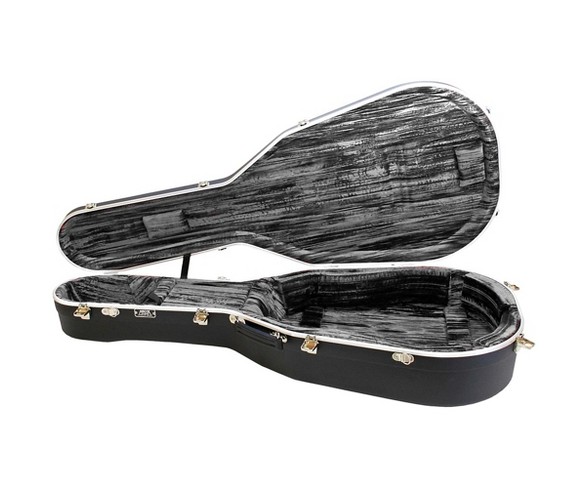 Hiscox Cases Liteflite Artist Acoustic Guitar Case - Black Shell/Silver Interior