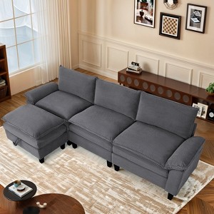 MyDepot Modern Sectional Sofa Corduroy Cloud Couch - 1 of 4