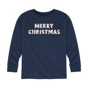 Boys' - Winnie the Pooh - Merry Christmas Long Sleeve Graphic T-Shirt - 1 of 4