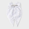 Fabric Bow Hair Barrette - Wild Fable™ White/Floral: Polyester Clip for All Hair Types, Solid Pattern, 18+ Age - 2 of 3