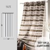 Evideco French Home Goods Striped Sheer Curtain Panel - Light-Filtering Drape for Modern Home Décor, 95 x 55 Inches - 4 of 4