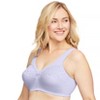 Glamorise Womens MagicLift Cotton Support Wirefree Bra 1001 Lilac 40D