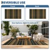 Outdoor Rug Waterproof Mat Outside Rugs for Patio Camping Balcony Modern Strip Plastic Straw Rug - 4 of 4
