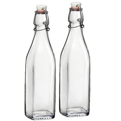 Bormioli Rocco Officina 37.25 Oz. Glass Water Bottle, Airtight