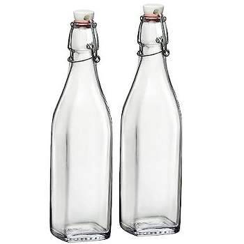 Bormioli Rocco Quattro Stagioni Glass Milk Bottle 33.75, 4 Pack