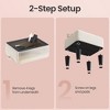 LEDREM Small Velvet Ottoman Foot Stool with Angled Legs, Thick Foam Cushion, Hidden Storage & Carry Handle, for Living Room, Bedroom, Entryway - 4 of 4