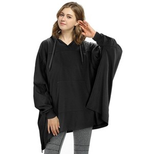 Catalonia Womens' Oversized Hoodie Sweatshirt, Womens Summer Tops, Casual Hoodie Cape, Batwing Coat Pullover Blanket - 1 of 4