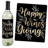 Big Dot of Happiness Elegant Thankful for Friends - Friendsgiving Thanksgiving Party Decor for Women and Men - Wine Bottle Label Stickers - Set of 4 - 3 of 4