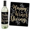 Big Dot of Happiness Elegant Thankful for Friends - Friendsgiving Thanksgiving Party Decor for Women and Men - Wine Bottle Label Stickers - Set of 4 - image 3 of 4