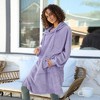 Catalonia Women’s Plush Hoodie Sweatshirt Dress, Casual Snuggly  Pullover Sweater with Kangaroo Pocket, Womens Fall Tops, One Size - 3 of 4